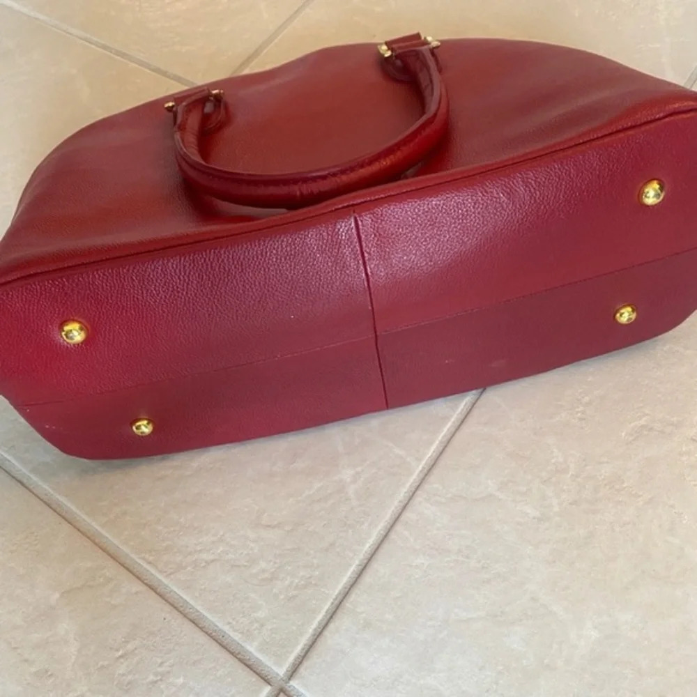 Joy &‎ Iman Red Leather Handbag​ - Picture 4 of 11